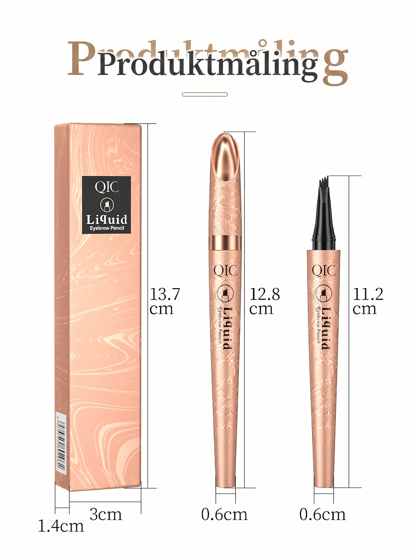 Vandfast 3D Øjenbrynspen med Microblading-Effekt