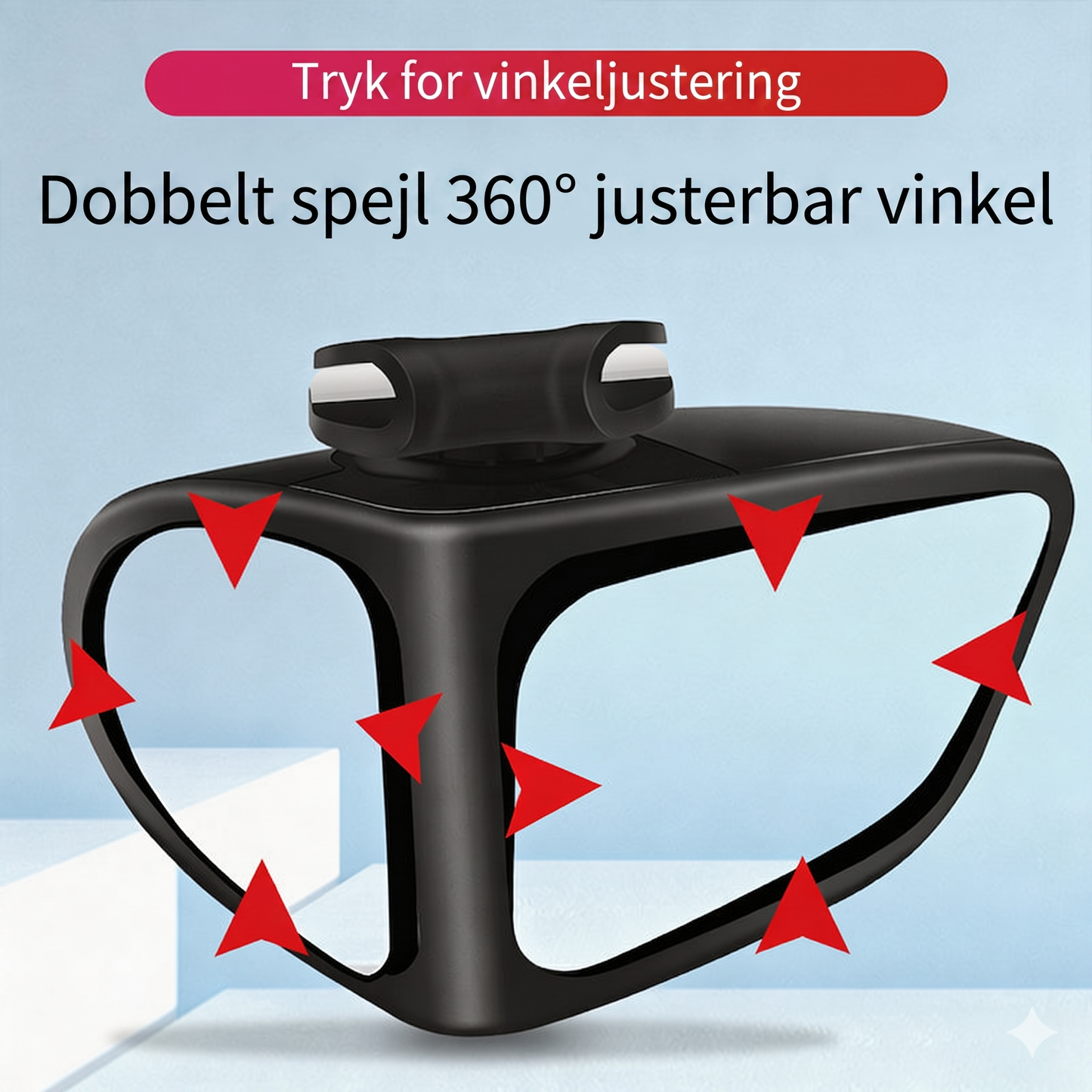 360° Justerbart Dobbelt Blindvinkelspejl