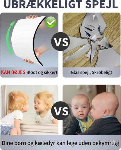HD Akrylspejl – Brudsikkert & Nem Montering uden Boring