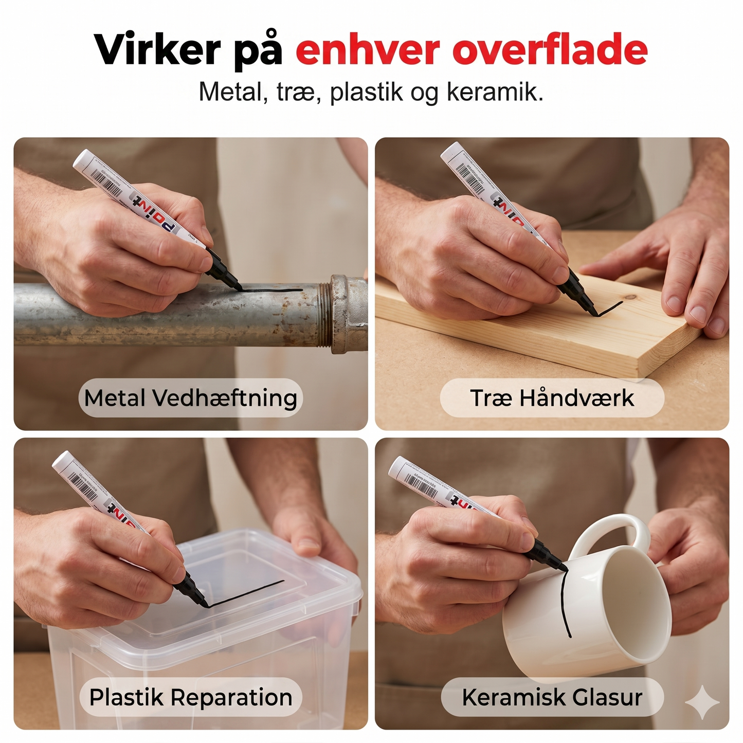 Vandtæt Keramisk Fugemarkør (Oliebaseret) – Flere Farver