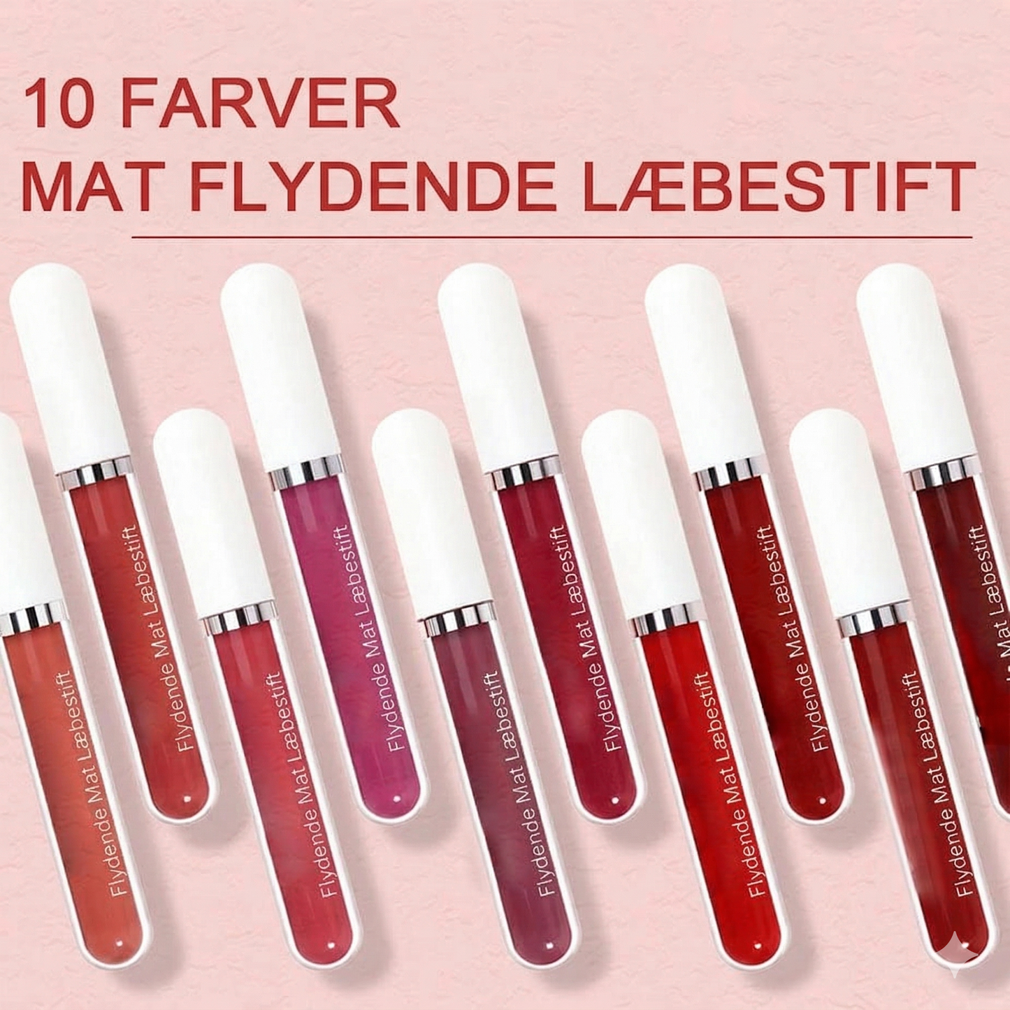 10-Pak Kyssesikker Mat Lipgloss – Langtidsholdbar og Plejende