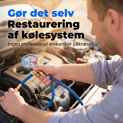 Universel AC Påfyldningsslange med Manometer (R134A/R12/R22)