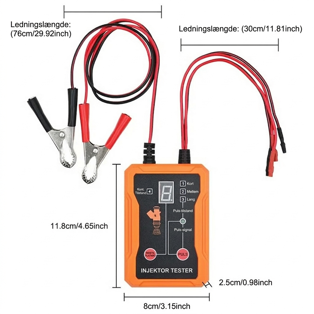Professionel 12V Injektortester – Præcis Diagnosticering & 4 Pulstilstande
