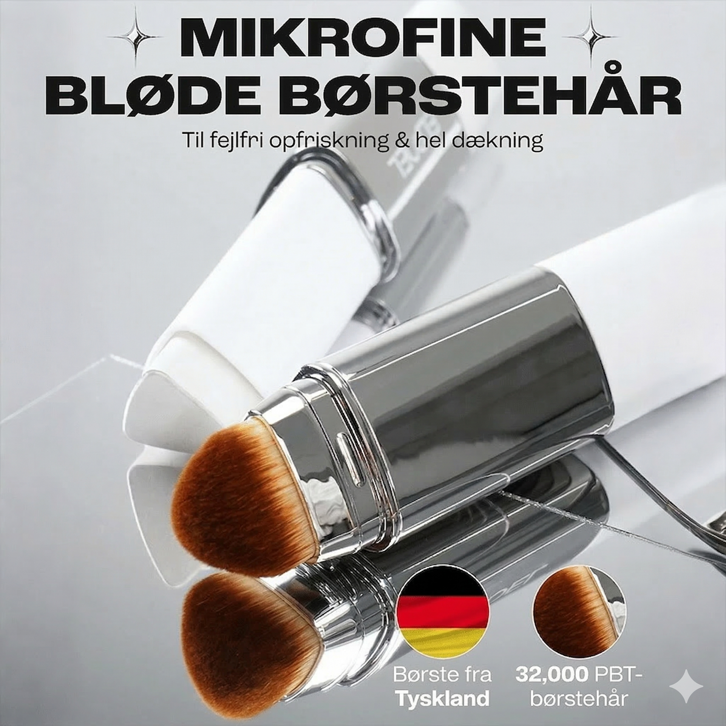 All-in-One Skønheds-Stick – Foundation, Hudpleje & Børste