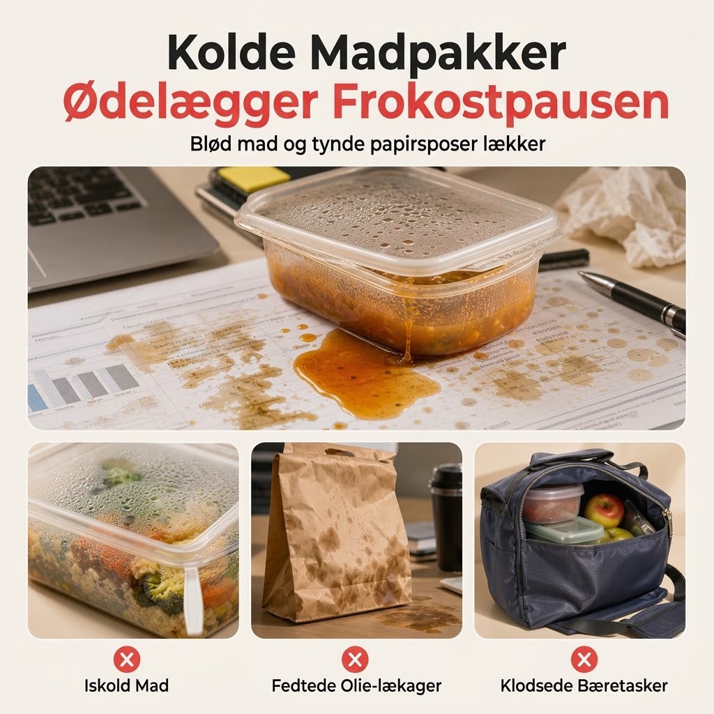 Ekstra Tyk Termotaske til Frokost – Holder Varmt og Koldt, Vandtæt & Stor Kapacitet