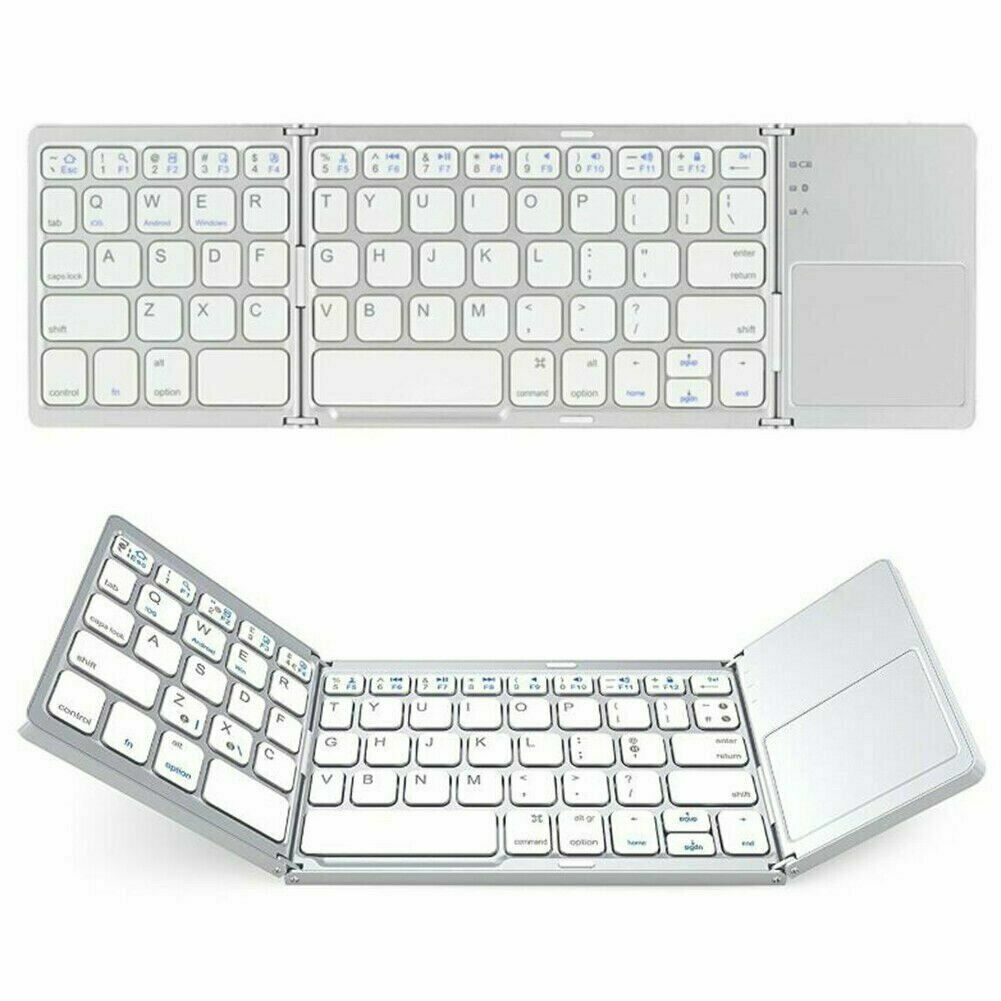 Foldbart Bluetooth Tastatur med Touchpad – Genopladeligt