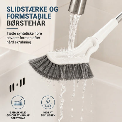 Multifunktionel Gulvskrubbe med Teleskopskaft – Nå Alle Hjørner Ubesværet
