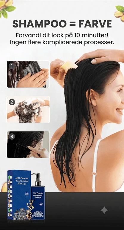 2-i-1 Hårfarve Shampoo med 90 Dages Holdbarhed