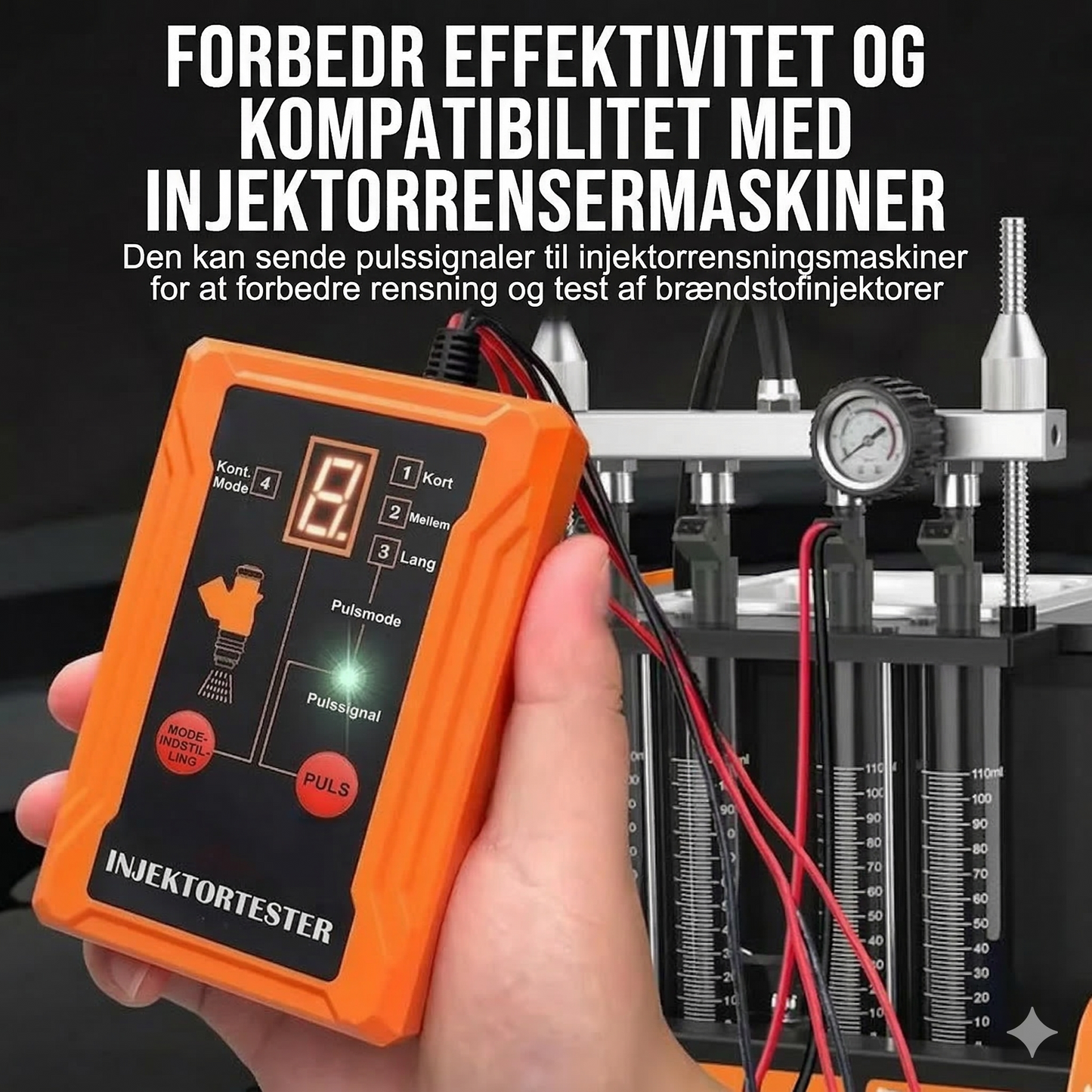 Professionel 12V Injektortester – Præcis Diagnosticering & 4 Pulstilstande