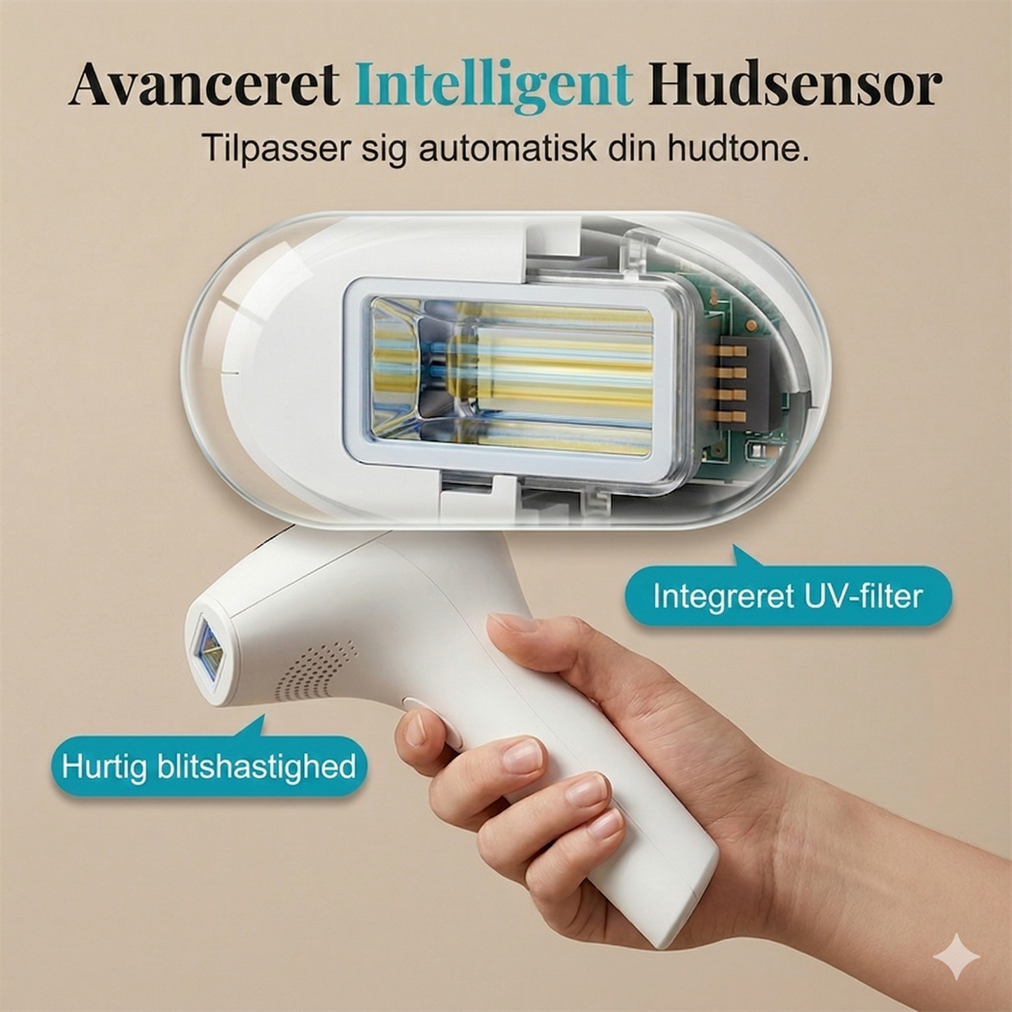 Professionel IPL Laser Hårfjerner (8 Niveauer) – Få Silkeblød Hud i Hjemmet