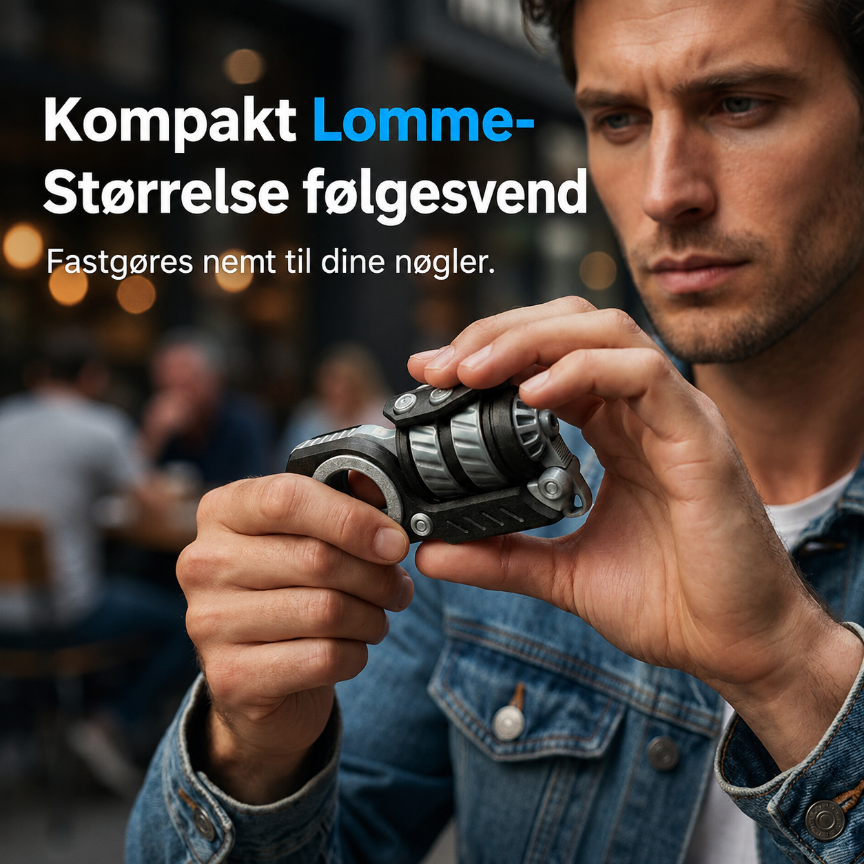 Mekanisk Fidget Spinner Nøglering til Stresslindring