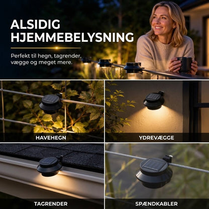 Udendørs Vandtæt Solcelle LED Lampe til Tagrender – Lys Uden Strømregning