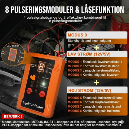 Professionel 12V Injektortester – Præcis Diagnosticering & 4 Pulstilstande