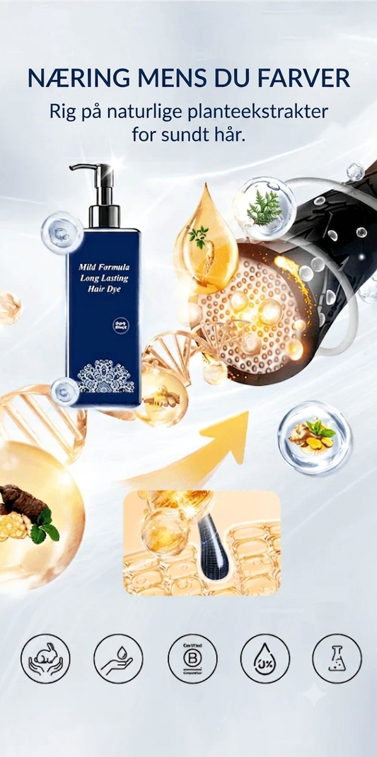 2-i-1 Hårfarve Shampoo med 90 Dages Holdbarhed