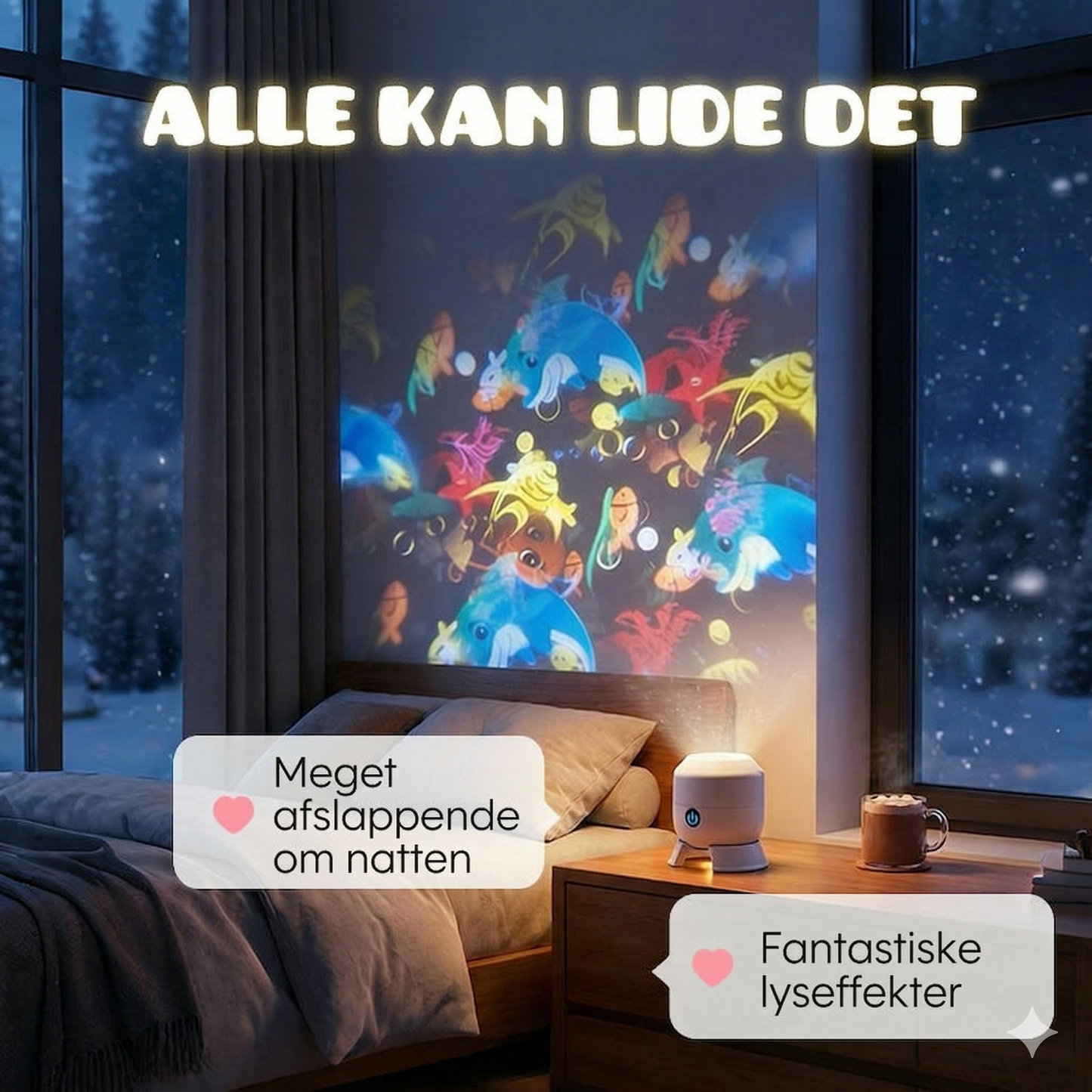 Dynamisk roterende LED-projektorlampe