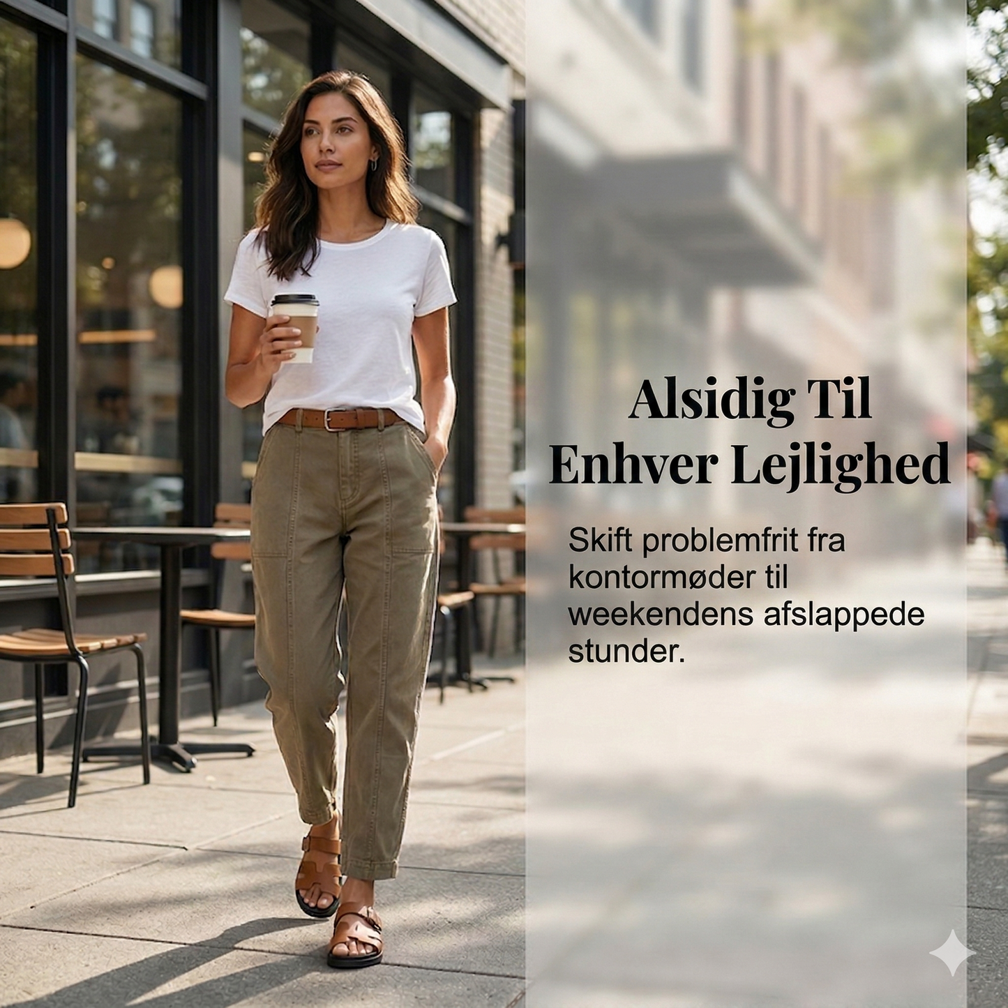 Højtaljede Utilitybukser til Kvinder – Tilspidset og Moderne Snit, Trendy og Behagelige