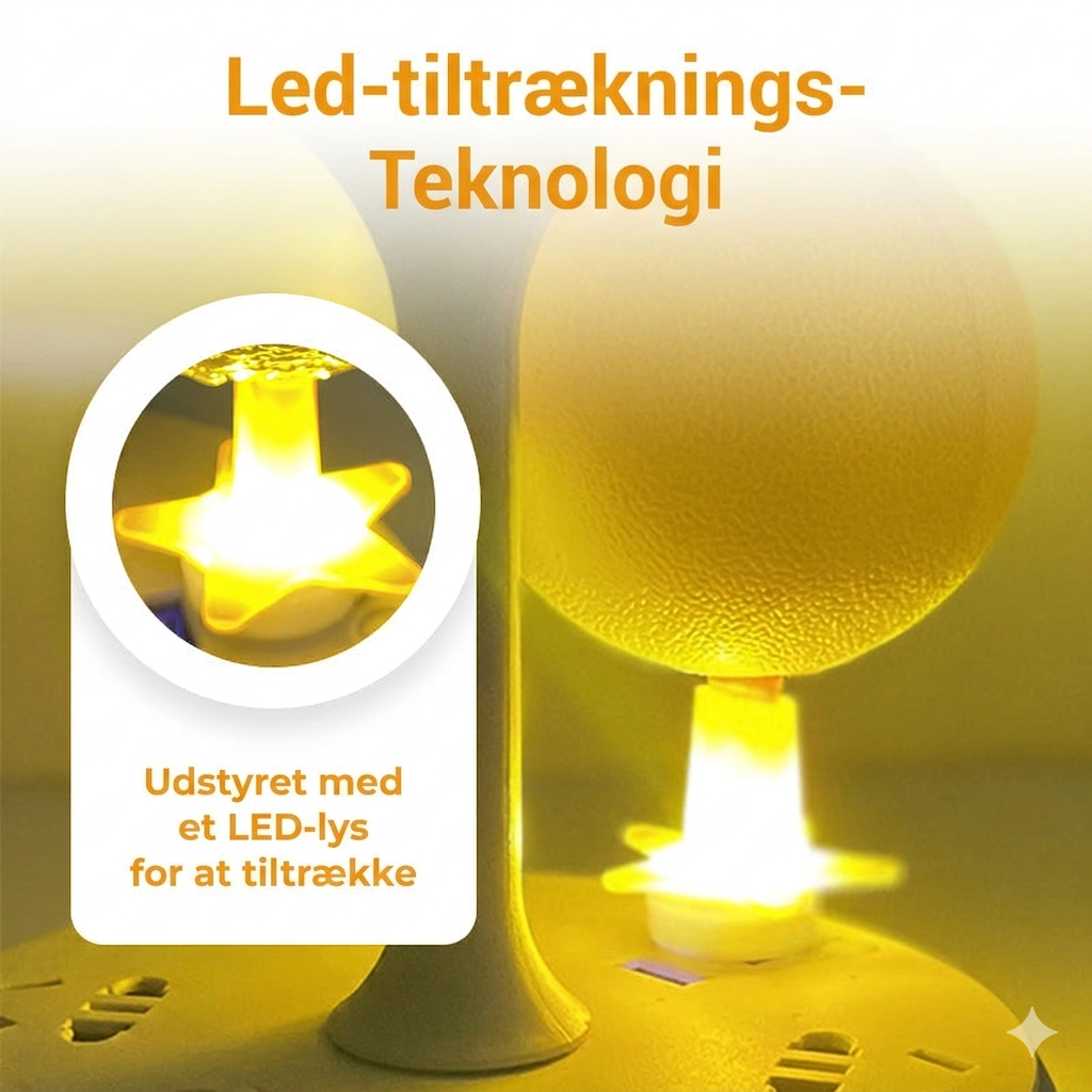Effektiv LED-Frugtfluefælde med Giftfri Klæbekugle