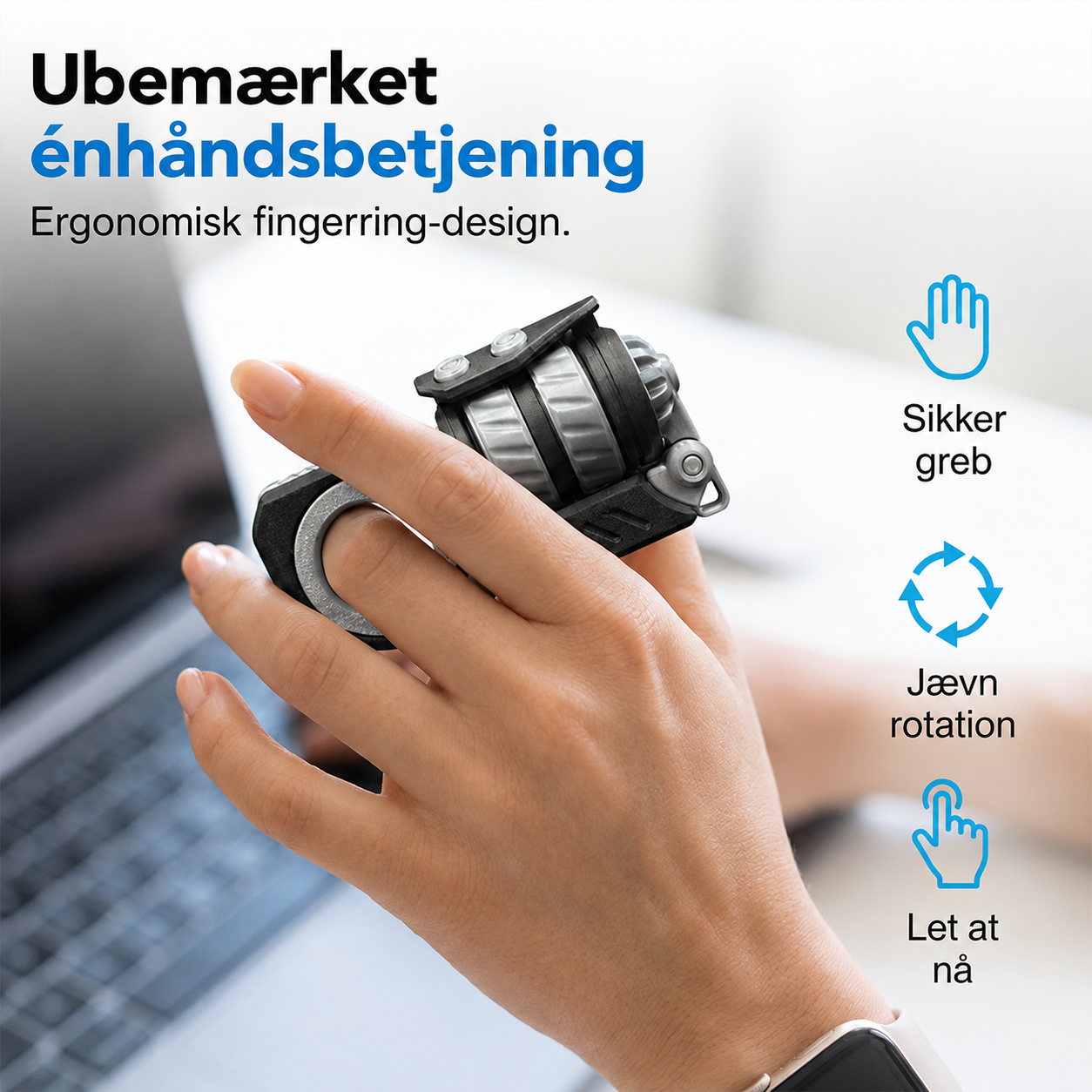 Mekanisk Fidget Spinner Nøglering til Stresslindring