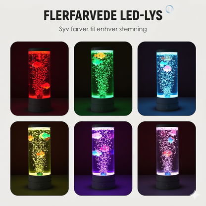 Afslappende LED Akvarie-Boblelampe med Fjernbetjening