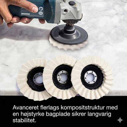 Premium Uldfilt Poleringsskive – Opnå Professionelle Resultater Nemt og Skånsomt