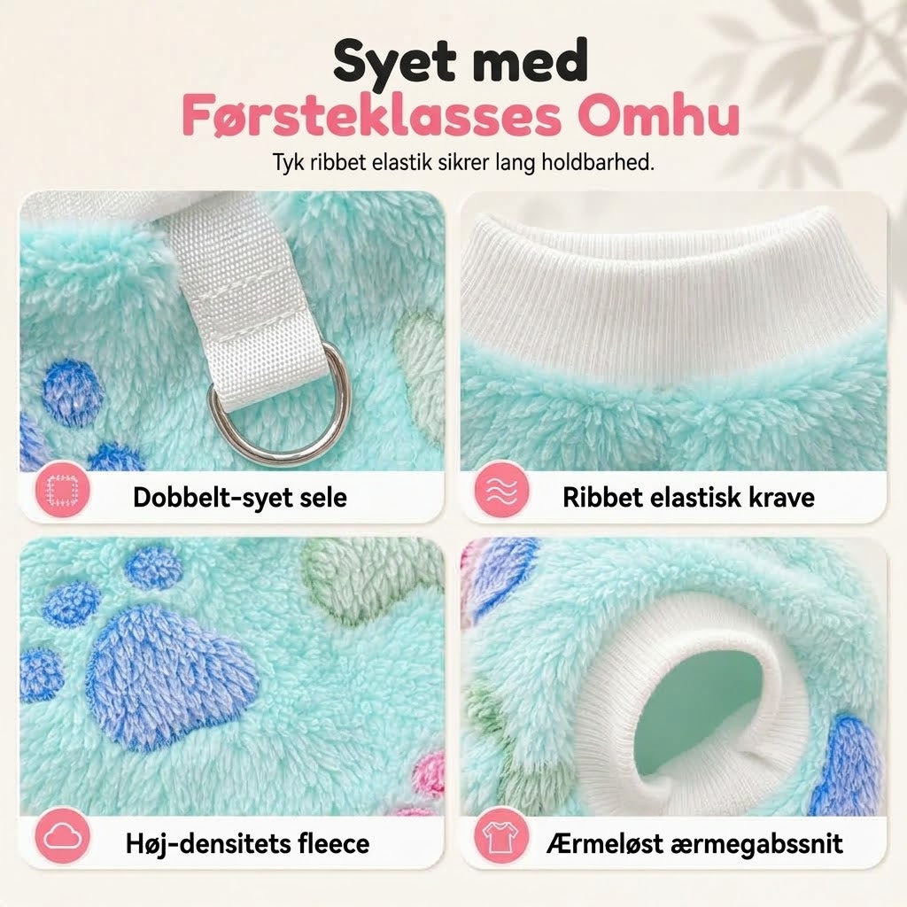 Varm Kæledyrsvest med Indbygget Sele – Gør Vinterturen Nem & Behagelig