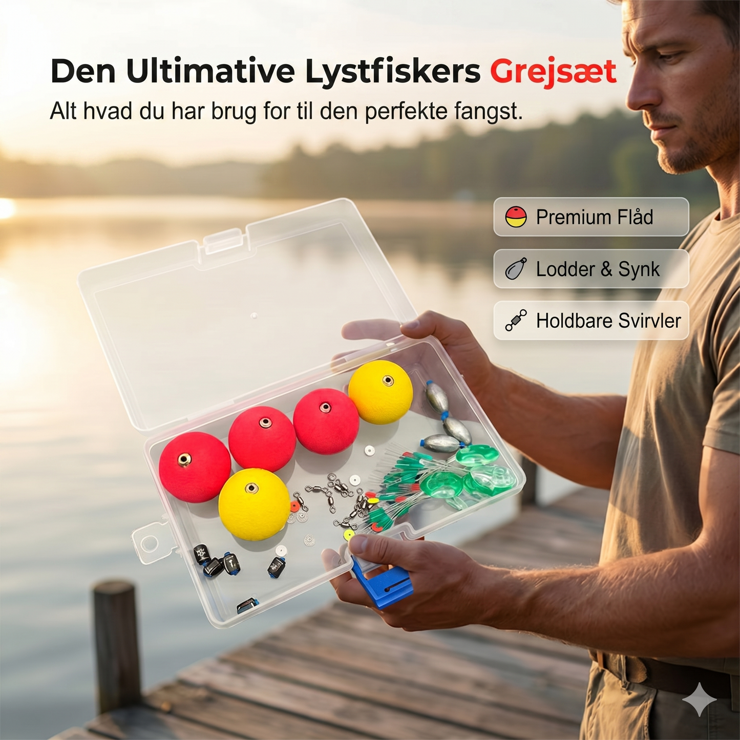 Komplet Vægtet Fiskeflådsæt (Høj Synlighed)