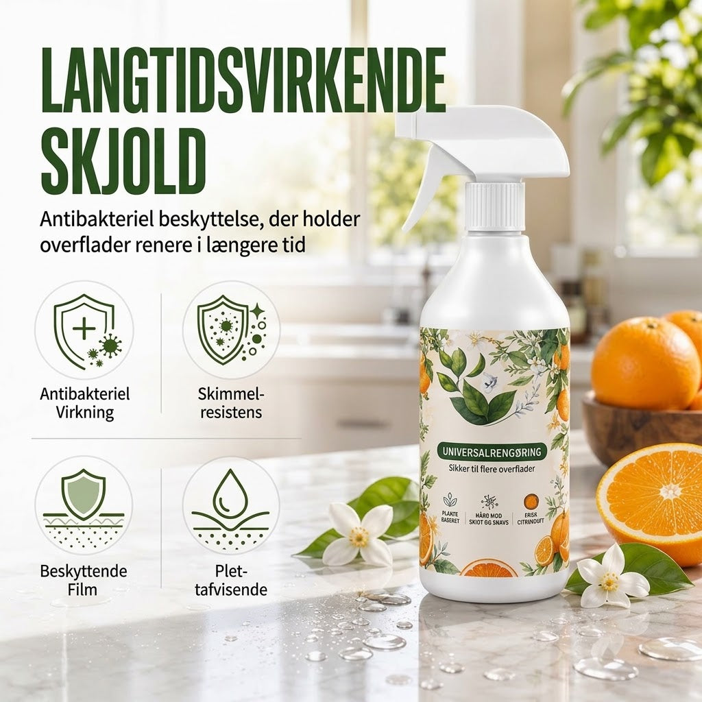 Effektiv Universalrengøringsspray – Affedter, Fjerner Pletter & Giver Frisk Duft