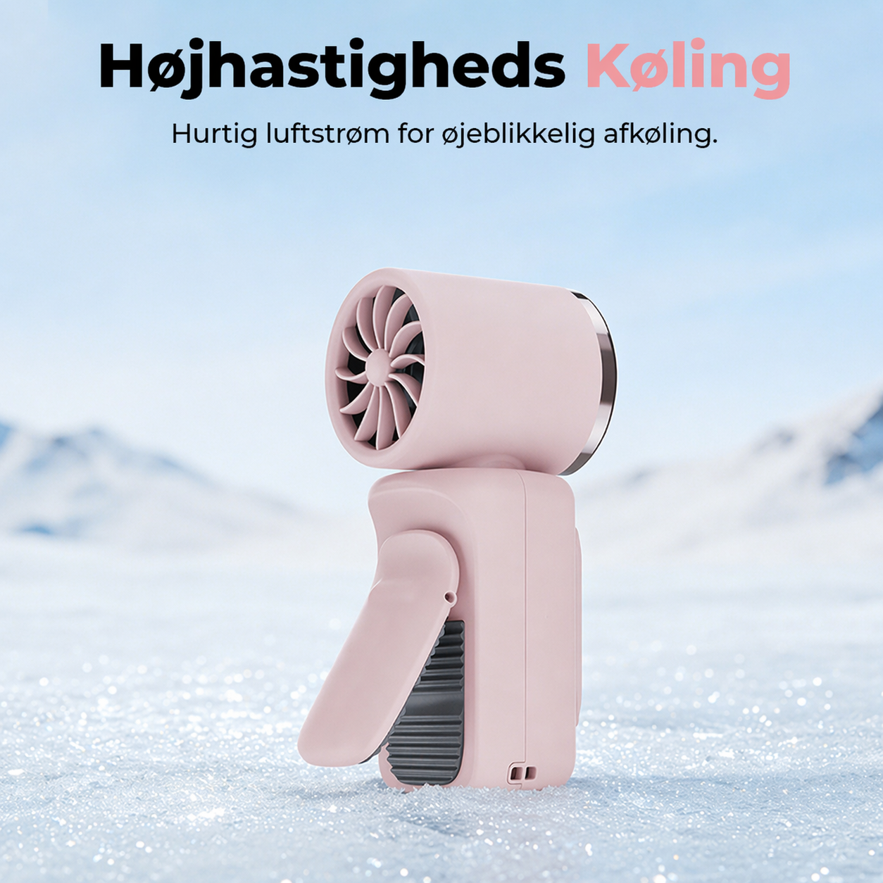 Bærbar Ventilator med Klemme & LED-display – Håndfri Køling til Rygsæk & Bælte