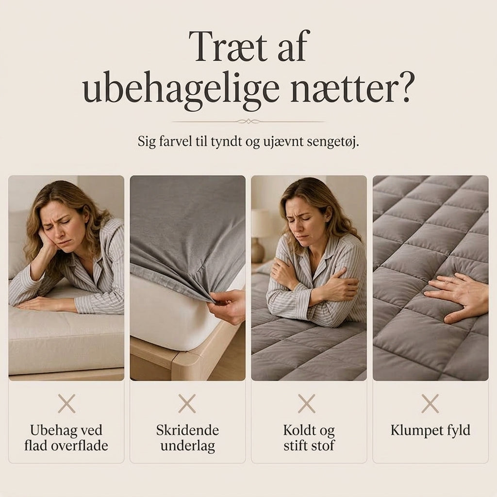 Blød, quiltet topmadras med sky-lignende komfort, 3D-quiltning og åndbart design til helårskomfort