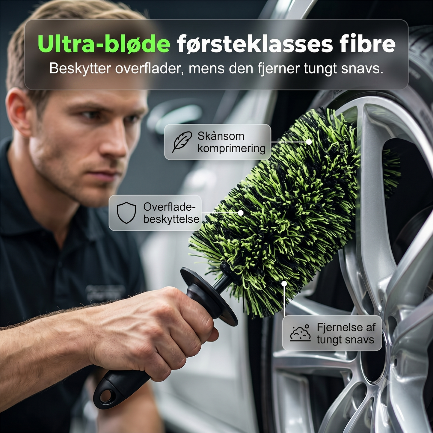 Mikrofiber Fælgbørste – Ridsefri fælgevask