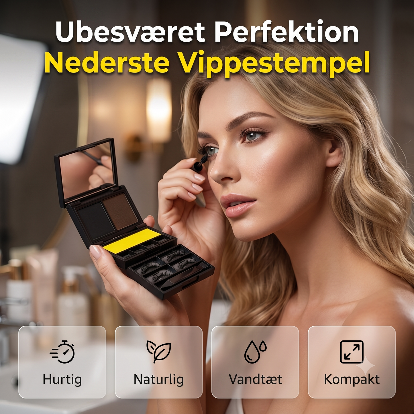 Nemt Vippestempel Skab Naturlige Undervipper På Et Øjeblik