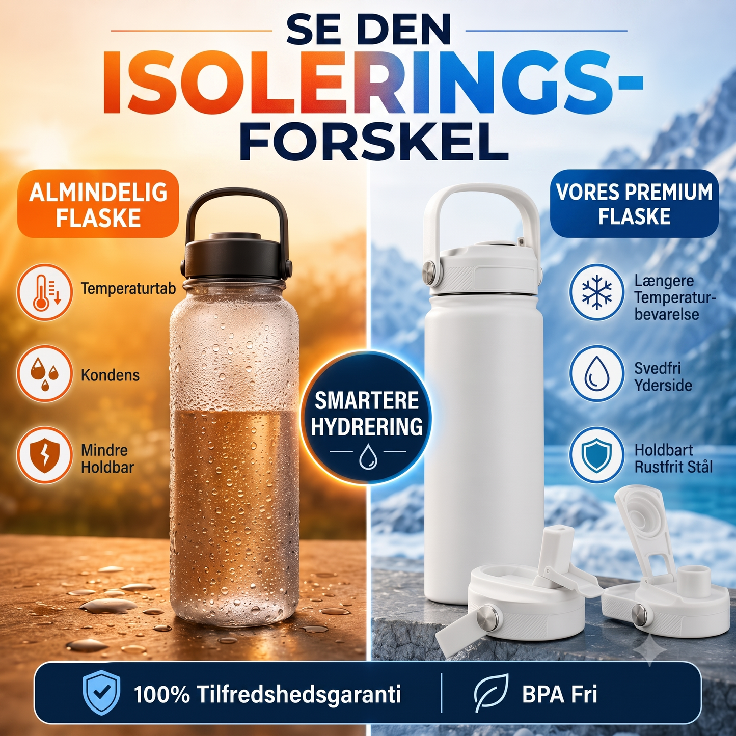 Premium isoleret krus i rustfrit stål til varme og kolde drikke