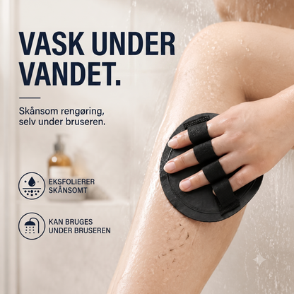 Vaskbar Grov-tekstureret Gummi Eksfolieringshandske med Vandrette Striber
