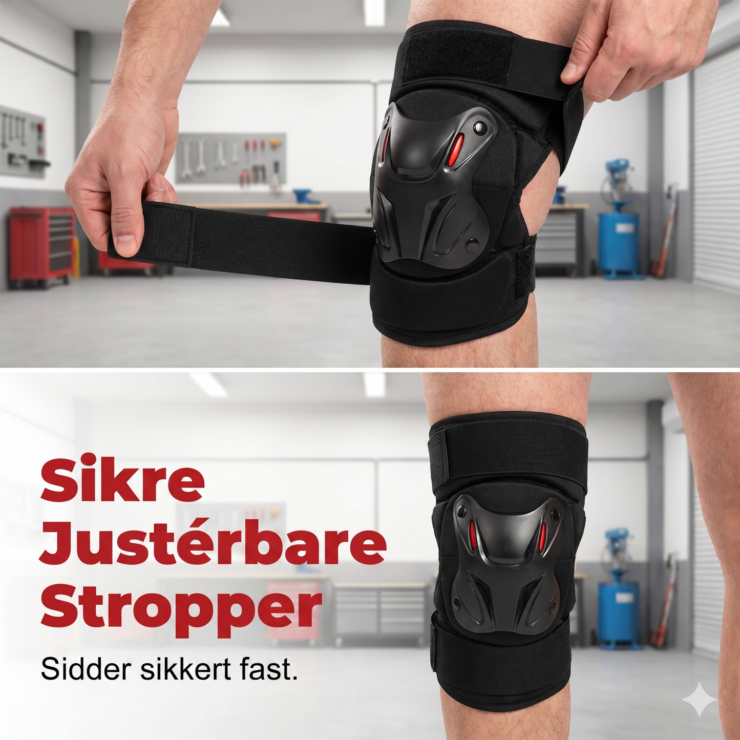 Komplet Sæt med Knæbeskyttere og Albuebeskyttere til Motorcykel