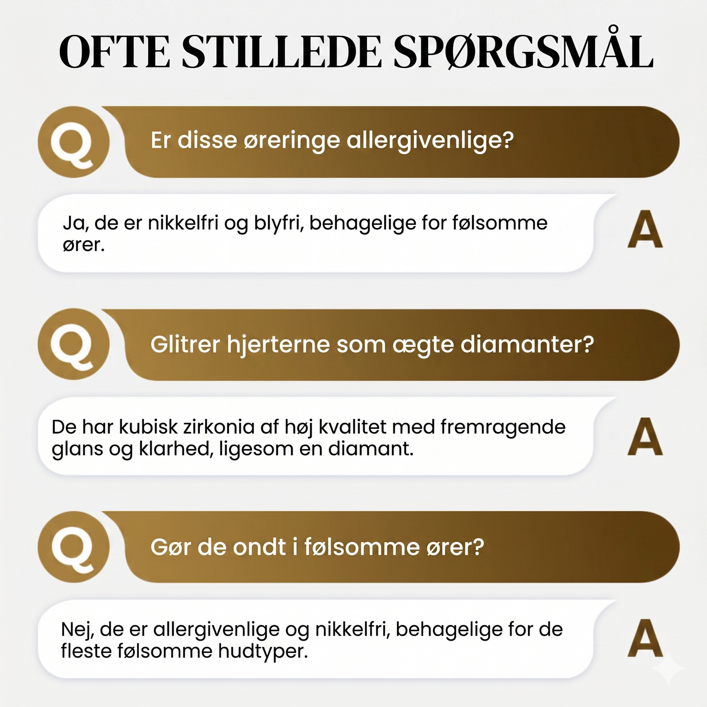 Damer Mousserende Dobbelte Hjerteøreringe