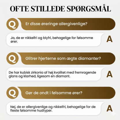 Damer Mousserende Dobbelte Hjerteøreringe