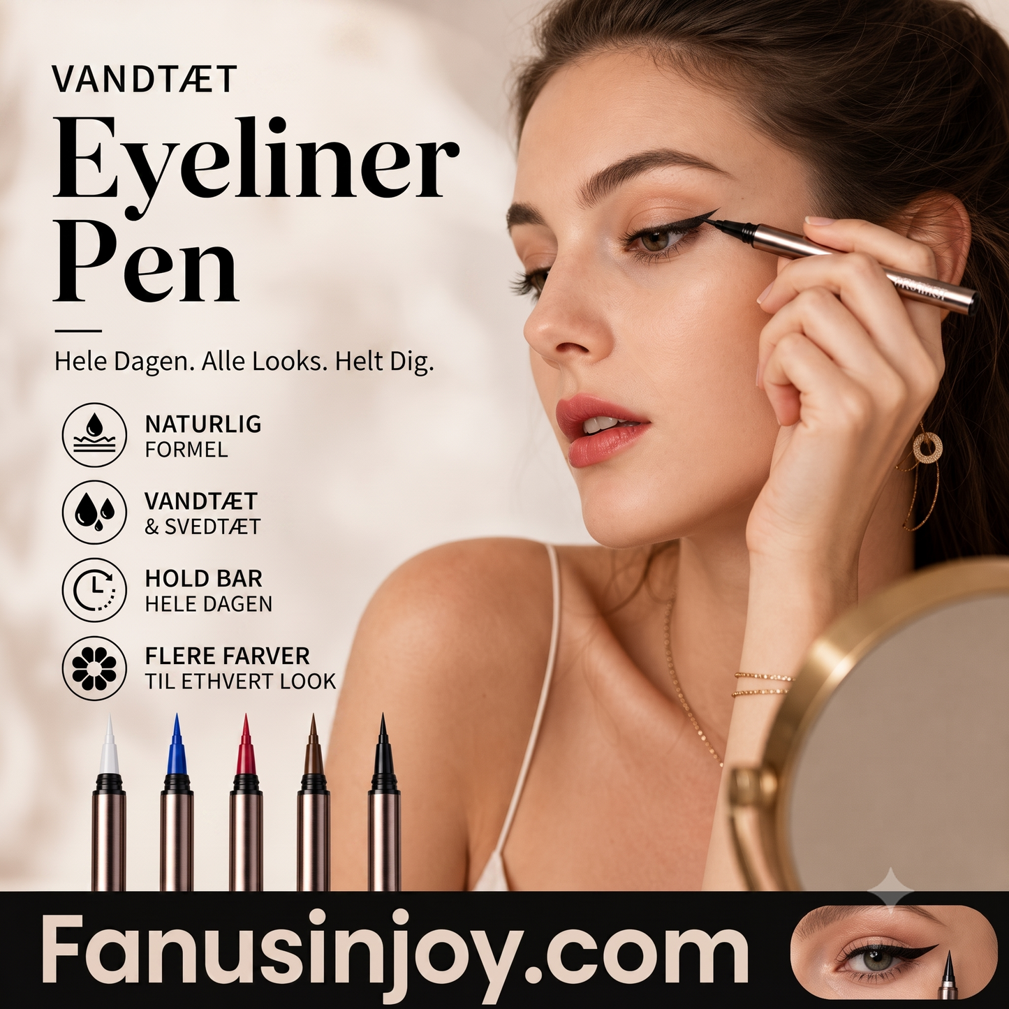 Professionel Langtidsholdbar Eyeliner Blyant Fejlfri Og Udtværingsfri