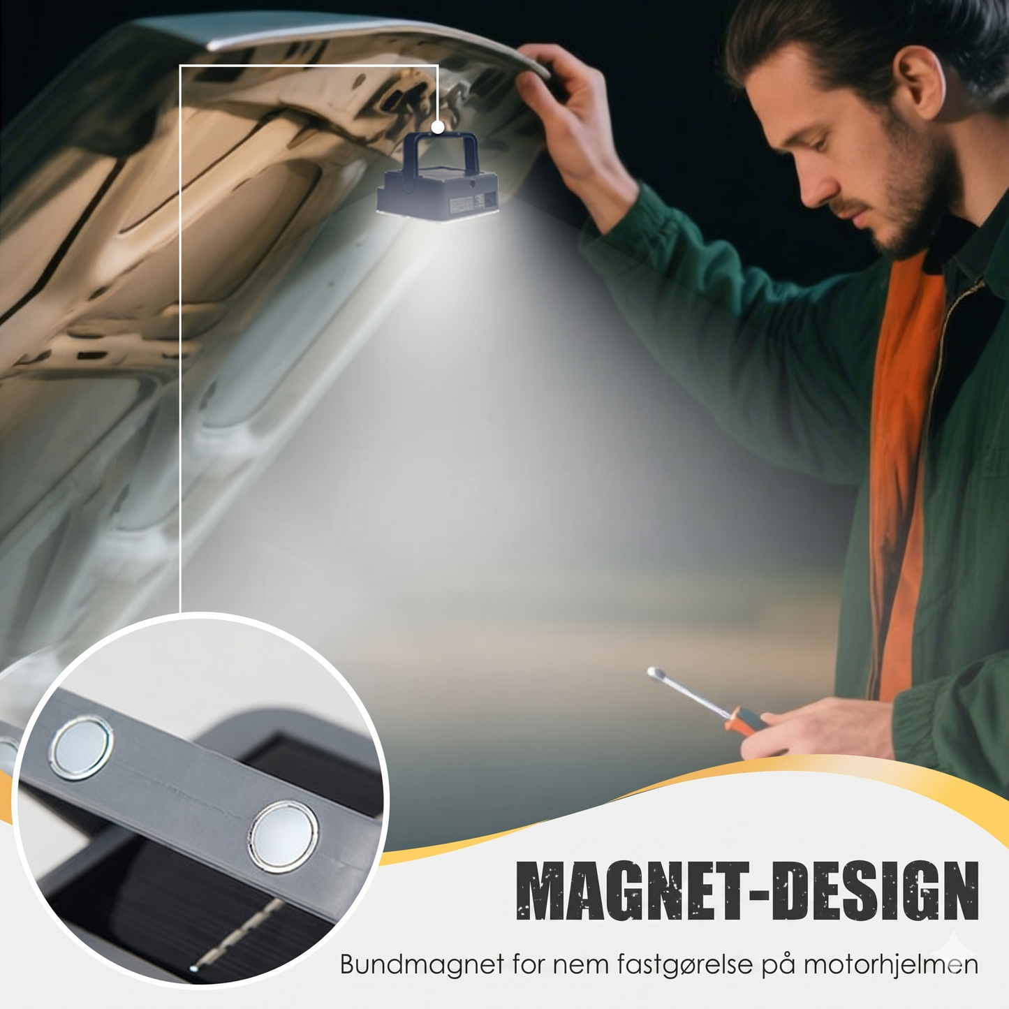 Solcelle Campinglampe med Powerbank (50W)