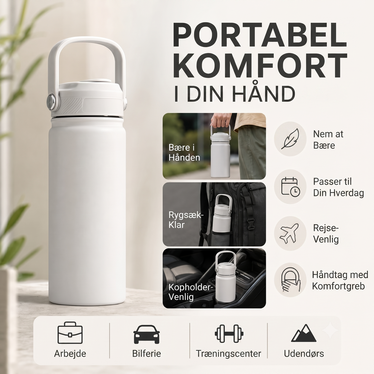 Premium isoleret krus i rustfrit stål til varme og kolde drikke