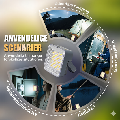 Solcelle Campinglampe med Powerbank (50W)