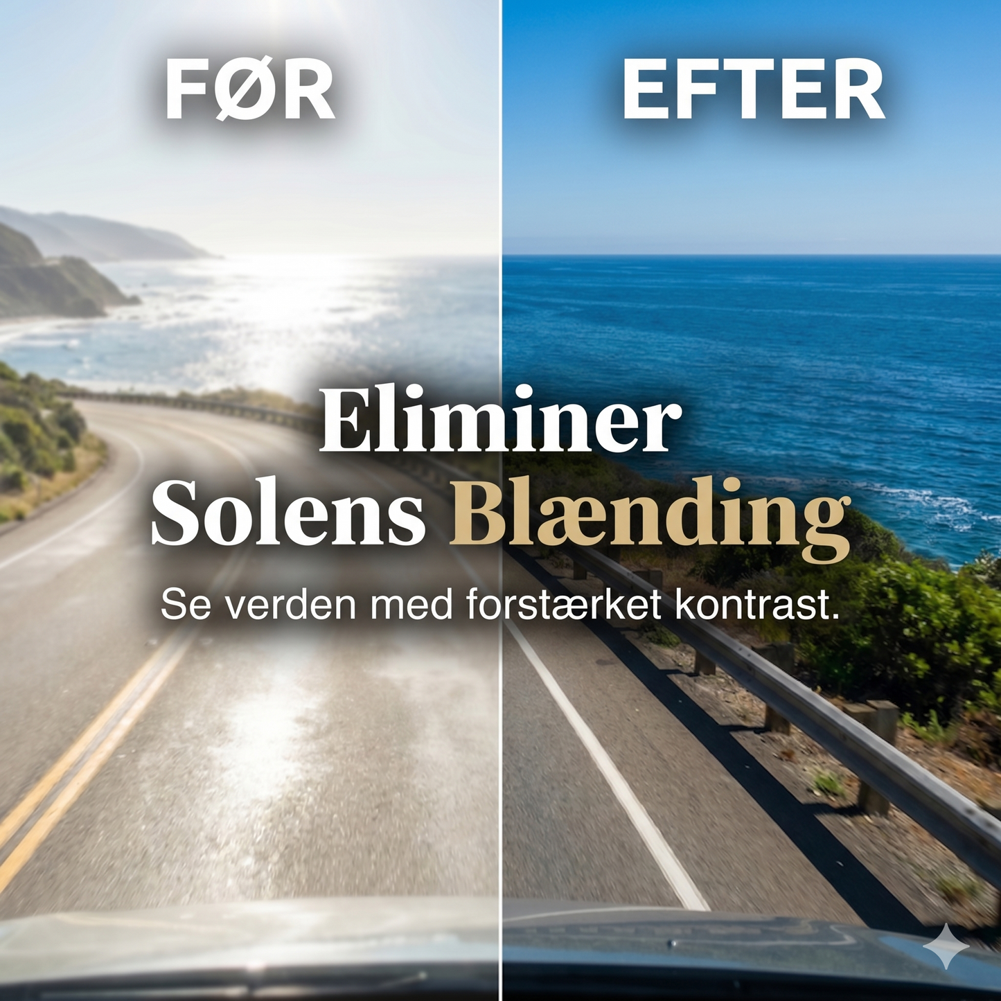 Store solbriller til at bære over briller – Dame