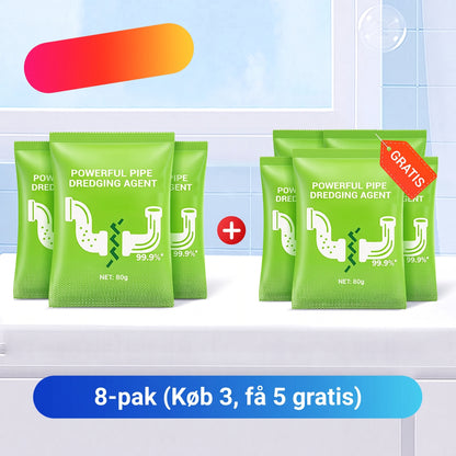 Effektiv afløbsrens til nem opløsning af snavs og grundig vedligeholdelse af rørene