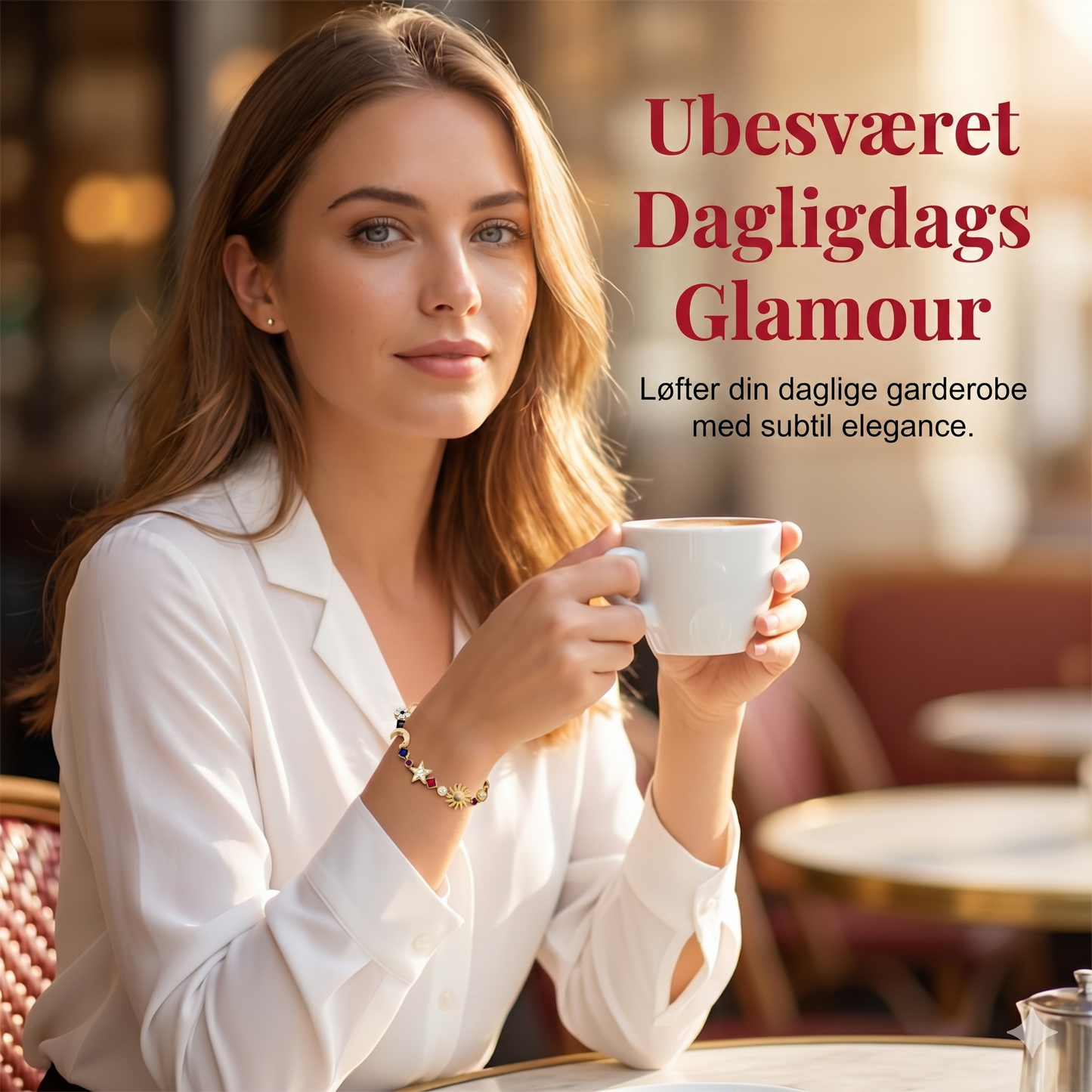 Boho-Elegance Armbånd – Himmelske Symboler & Multifarvede Krystaller