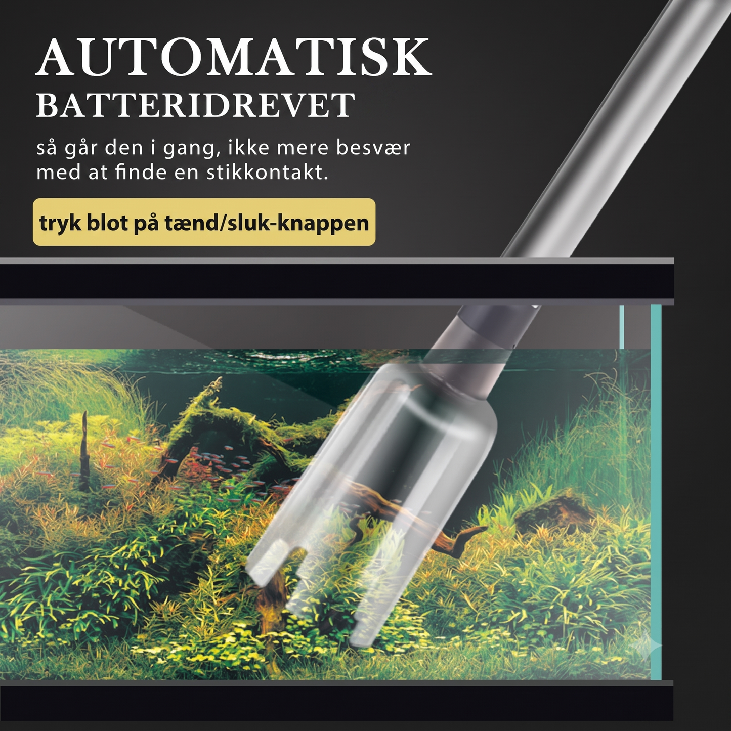 Elektrisk Akvariestøvsuger – Til bundrengøring
