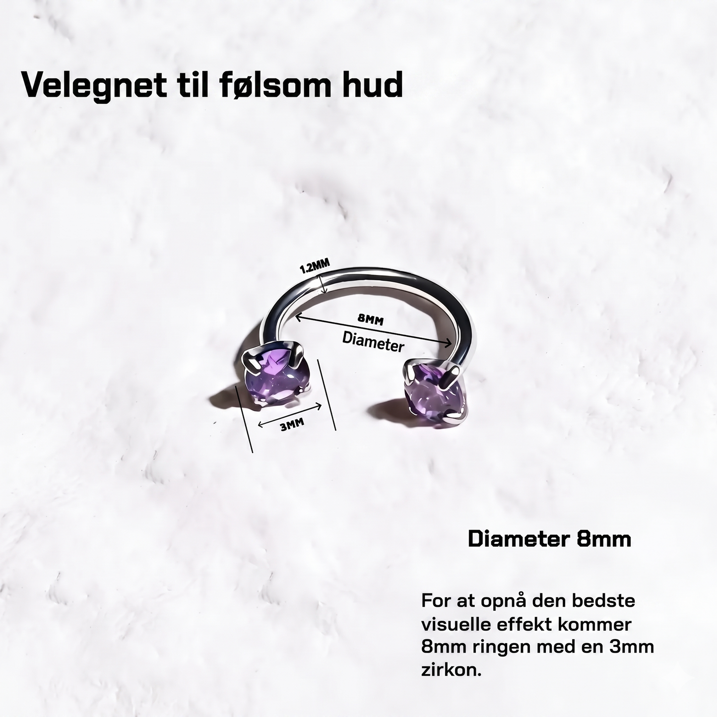 Hesteskoformet næsering – Indvendigt gevind & komfortabel