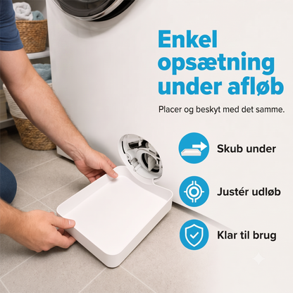 Lækagesikker Kompakt PP Vaskemaskine Drypbakke med Forhøjede Kanter