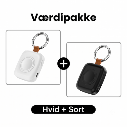 Stilfuld trådløs oplader til smartwatch – Bærbar powerbank