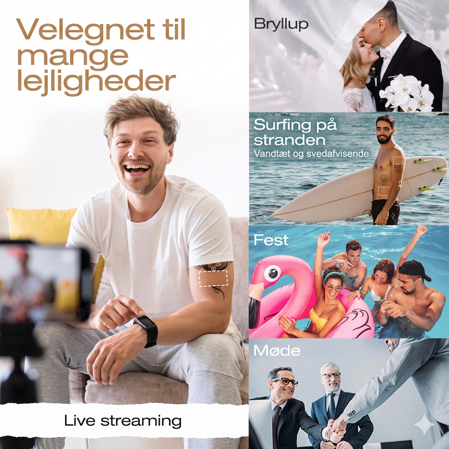 Vandtæt og Smudsafvisende Fulddækkende Ar Concealer