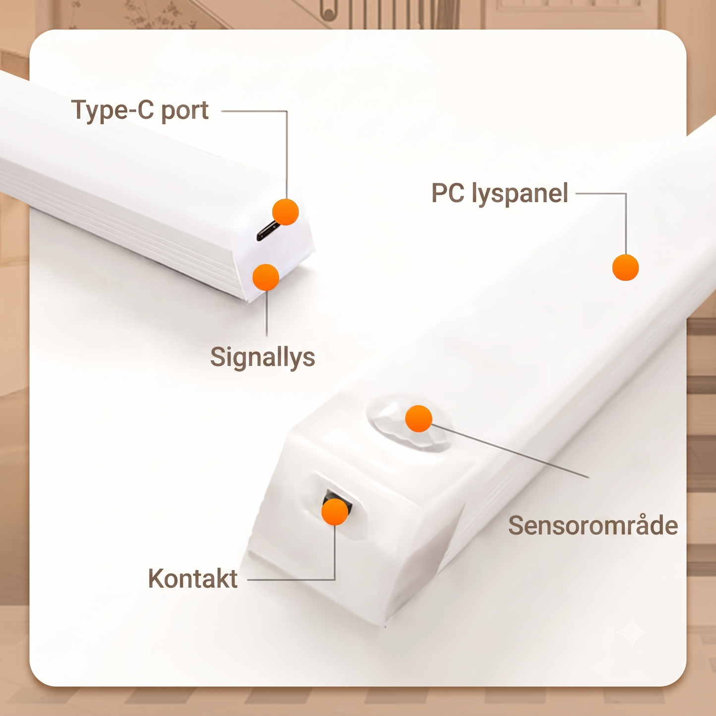 Smart LED-lyset med magnetisk sensor til registrering af menneskelig tilstedeværelse