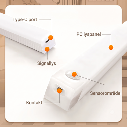 Smart LED-lyset med magnetisk sensor til registrering af menneskelig tilstedeværelse